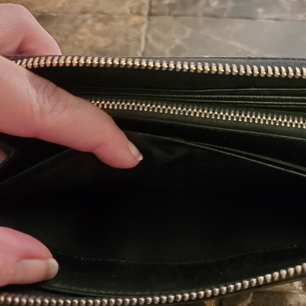 Prada Black Large Saffiano Leather Zippy Wallet - Picture 10 of 12